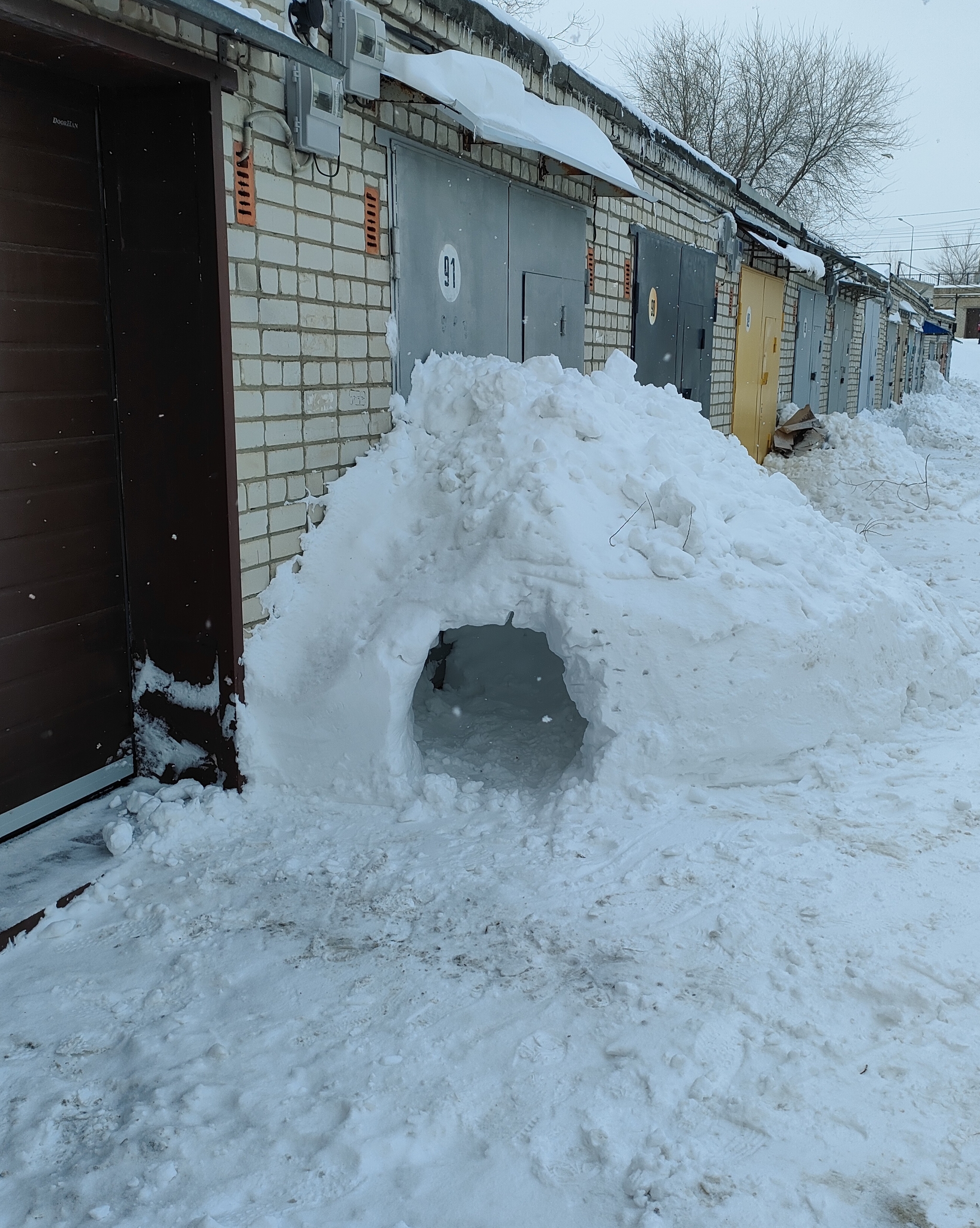 Welcome to visit - My, Snow, Snowdrift, Garage, Winter