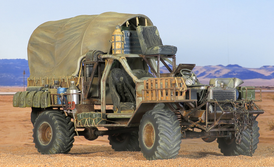 Car from Mad Max - Under the Dome of Thunder - Post apocalypse, Auto, Modeling, Stand modeling, Creation, Scale model, Crazy Max, Karopka, Diorama, Longpost