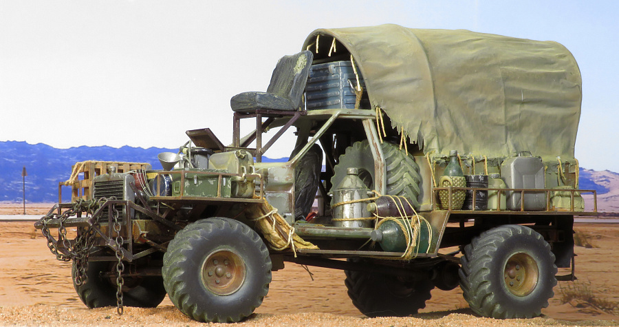 Car from Mad Max - Under the Dome of Thunder - Post apocalypse, Auto, Modeling, Stand modeling, Creation, Scale model, Crazy Max, Karopka, Diorama, Longpost