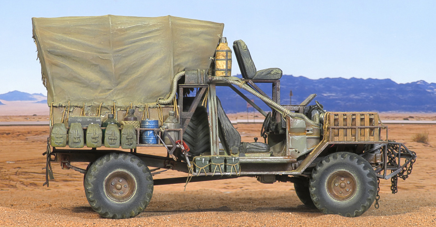 Car from Mad Max - Under the Dome of Thunder - Post apocalypse, Auto, Modeling, Stand modeling, Creation, Scale model, Crazy Max, Karopka, Diorama, Longpost