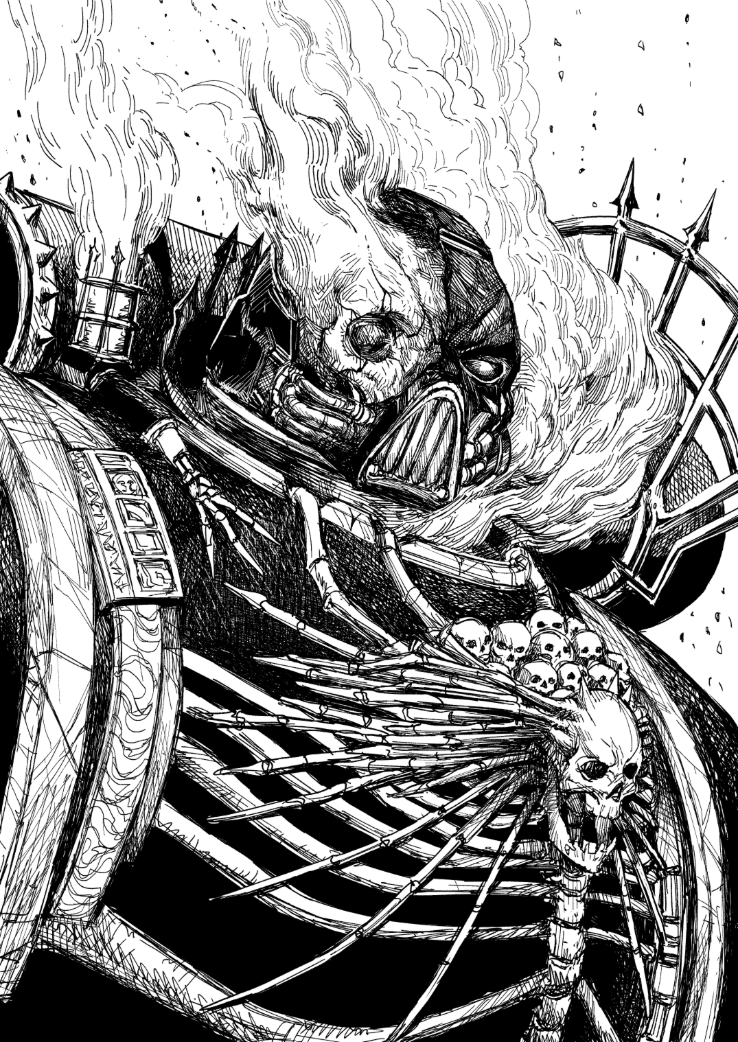 Wh40k Art by Naf - Warhammer 40k, Wh Art, Wh humor, Adeptus Astartes, Adepta Sororitas, Lamenters, Orcs, Legion of the Damned, Vulkan, Corvus Corax, Ferrus Manus, Video, Sanguinius, Drawing process, Primarchs, Longpost