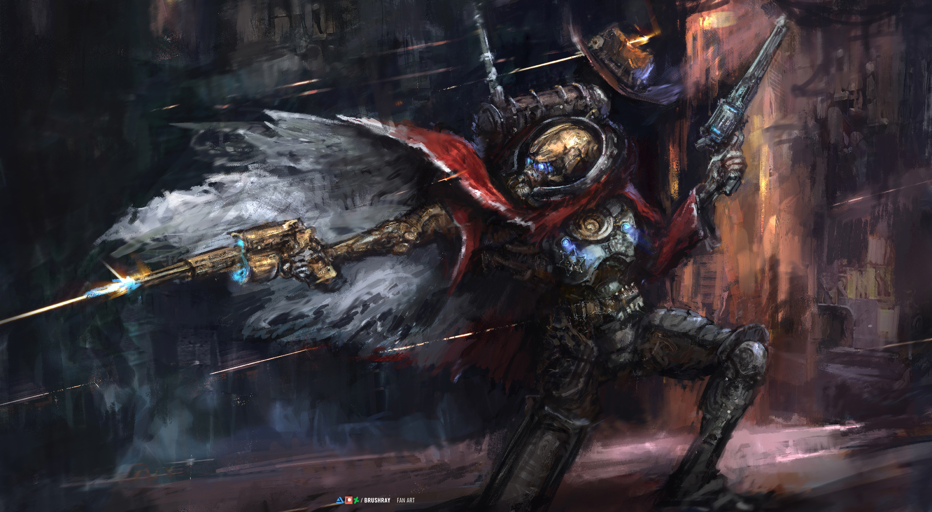 Cowboy Skitarii by Dmitry Brushray - Dmitry Brushray, Wh Art, Warhammer 40k, Фанфик, Wh other, Skitarii, Adeptus Mechanicus