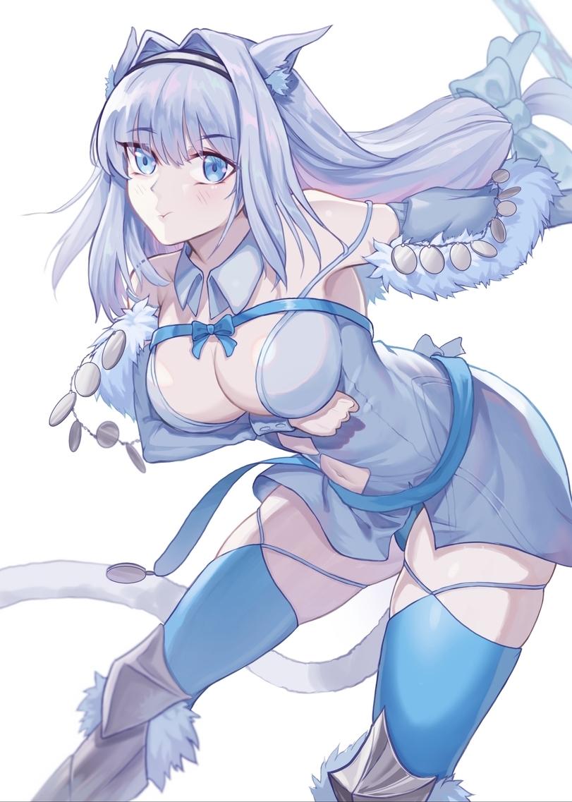 Bogatyr - NSFW, Anime, Anime art, Art, Hand-drawn erotica, Games, Fate, Fate grand order, Dobrynya Nikitich (fgo), Neko, Longpost, Animal ears