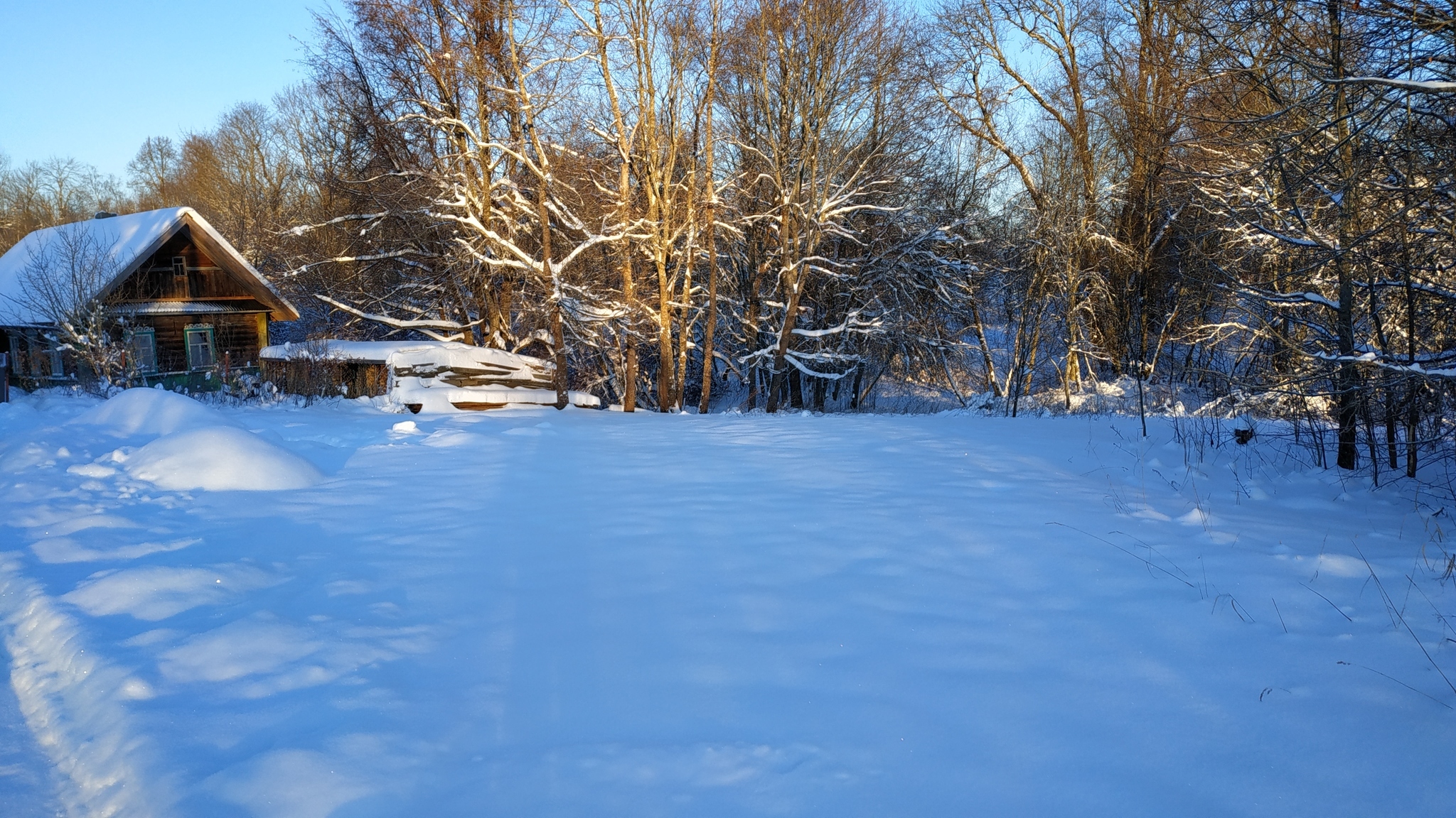 He retired and moved to the village for permanent residence - My, Village, Repeat, House, Winter, Longpost