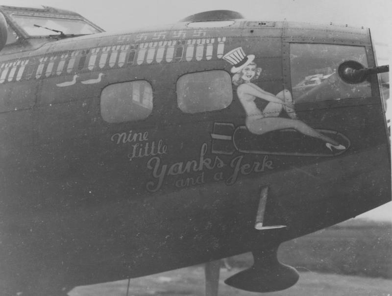 Nose Art – World War II painting #3 - NSFW, My, Pin up, Hand-drawn erotica, Boobs, Airplane, Aviation, The Second World War, Military aviation, Historical photo, Aviation history, Decorative arts, Boeing B-17, Bomber, Longpost