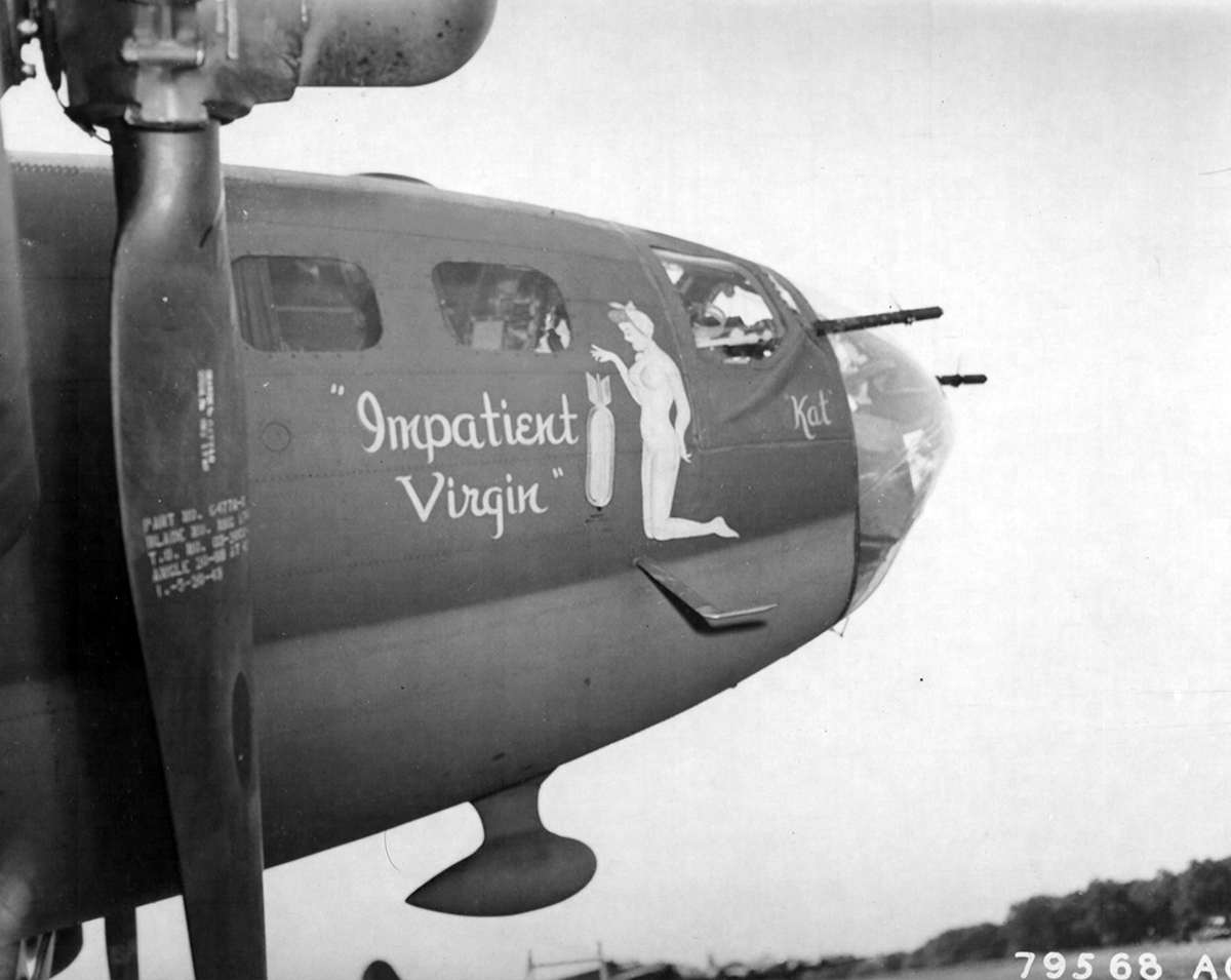 Nose Art – World War II painting #3 - NSFW, My, Pin up, Hand-drawn erotica, Boobs, Airplane, Aviation, The Second World War, Military aviation, Historical photo, Aviation history, Decorative arts, Boeing B-17, Bomber, Longpost