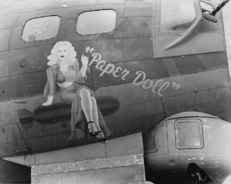 Nose Art – World War II painting #3 - NSFW, My, Pin up, Hand-drawn erotica, Boobs, Airplane, Aviation, The Second World War, Military aviation, Historical photo, Aviation history, Decorative arts, Boeing B-17, Bomber, Longpost