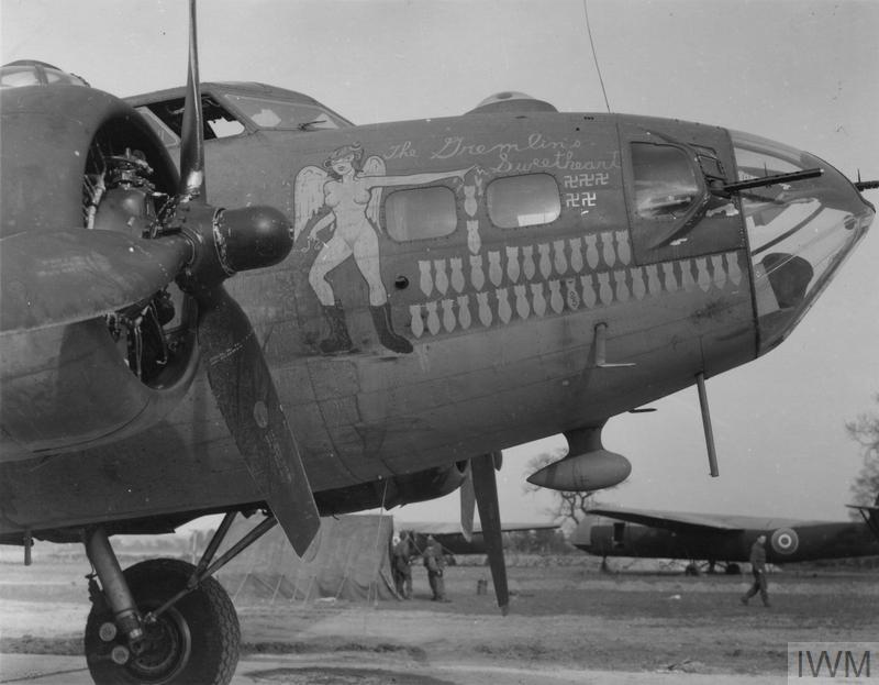 Nose Art – World War II painting #3 - NSFW, My, Pin up, Hand-drawn erotica, Boobs, Airplane, Aviation, The Second World War, Military aviation, Historical photo, Aviation history, Decorative arts, Boeing B-17, Bomber, Longpost