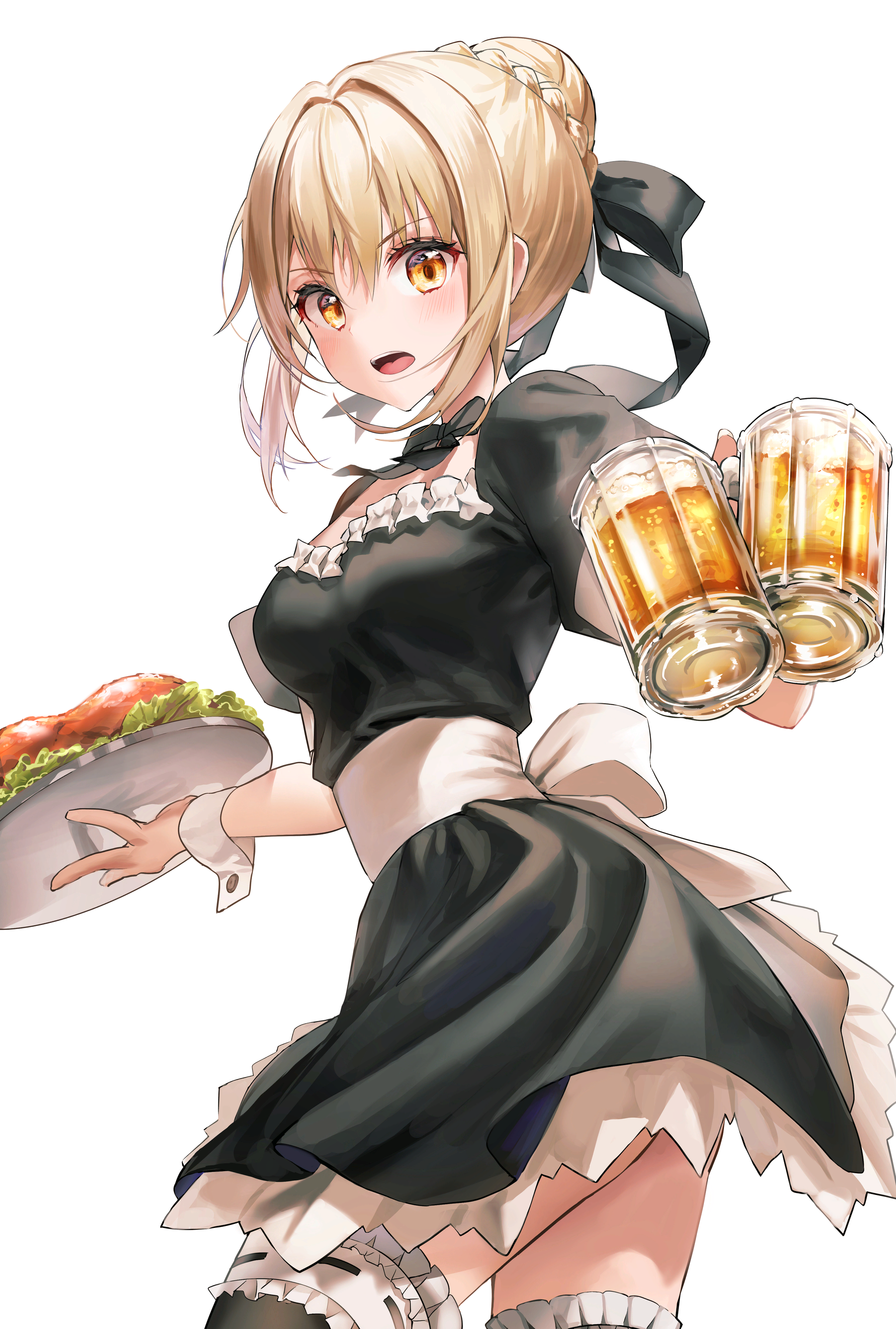 Maid Saber - Fate, Fate grand order, Saber, Artoria pendragon, Anime art, Anime, Housemaid