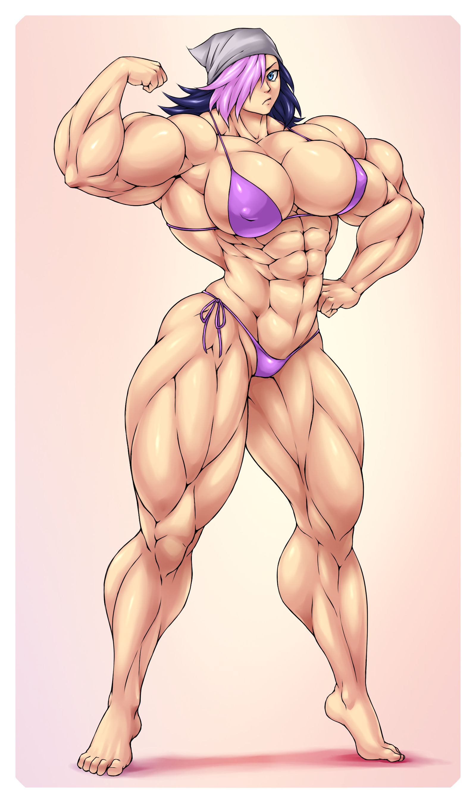 Karen Nomura - NSFW, Missymuscle, Girls, Strong girl, Bodybuilders, Muscleart, Sleep-Sleep, Art