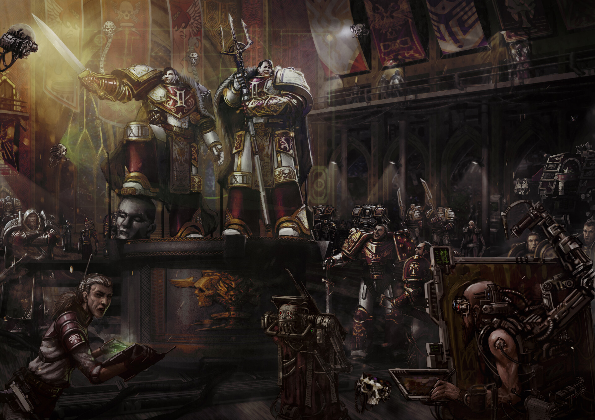 Wh40k Art by Shane Cook - Warhammer 40k, Wh Art, Chaos Space marines, Adeptus Astartes, Adepta Sororitas, Thunder Warriors, Erebus, Emperor`s Children, Word bearers, Ultramarines, Astra Militarum, Дредноут, Длиннопост