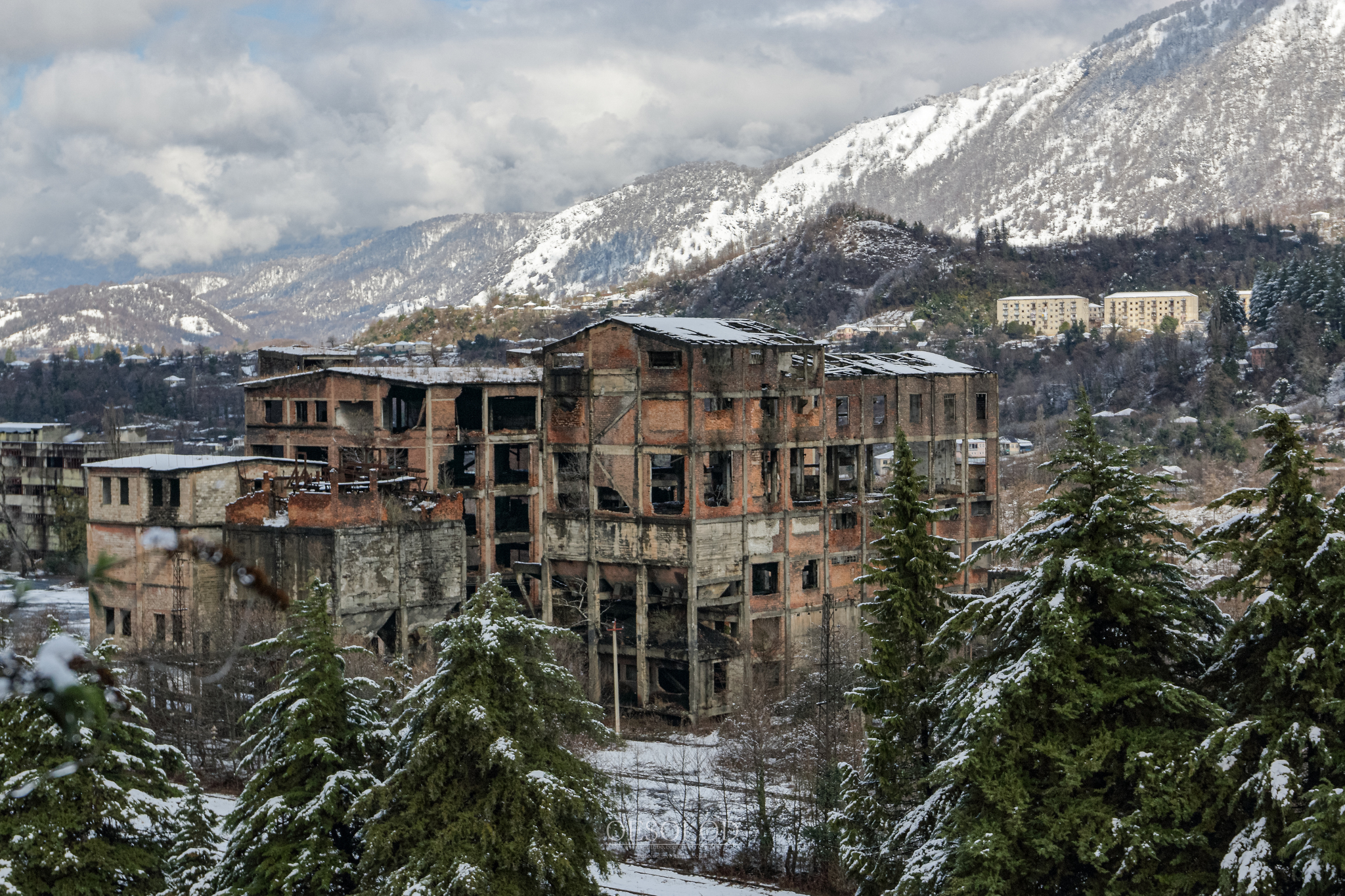 Tkvarcheli (Tkvarchal), abandoned GRES. I show what the Soviet energy looks like - My, Abandoned, Architecture, the USSR, Urbanfact, Urbanism, Urbanphoto, Video, Longpost