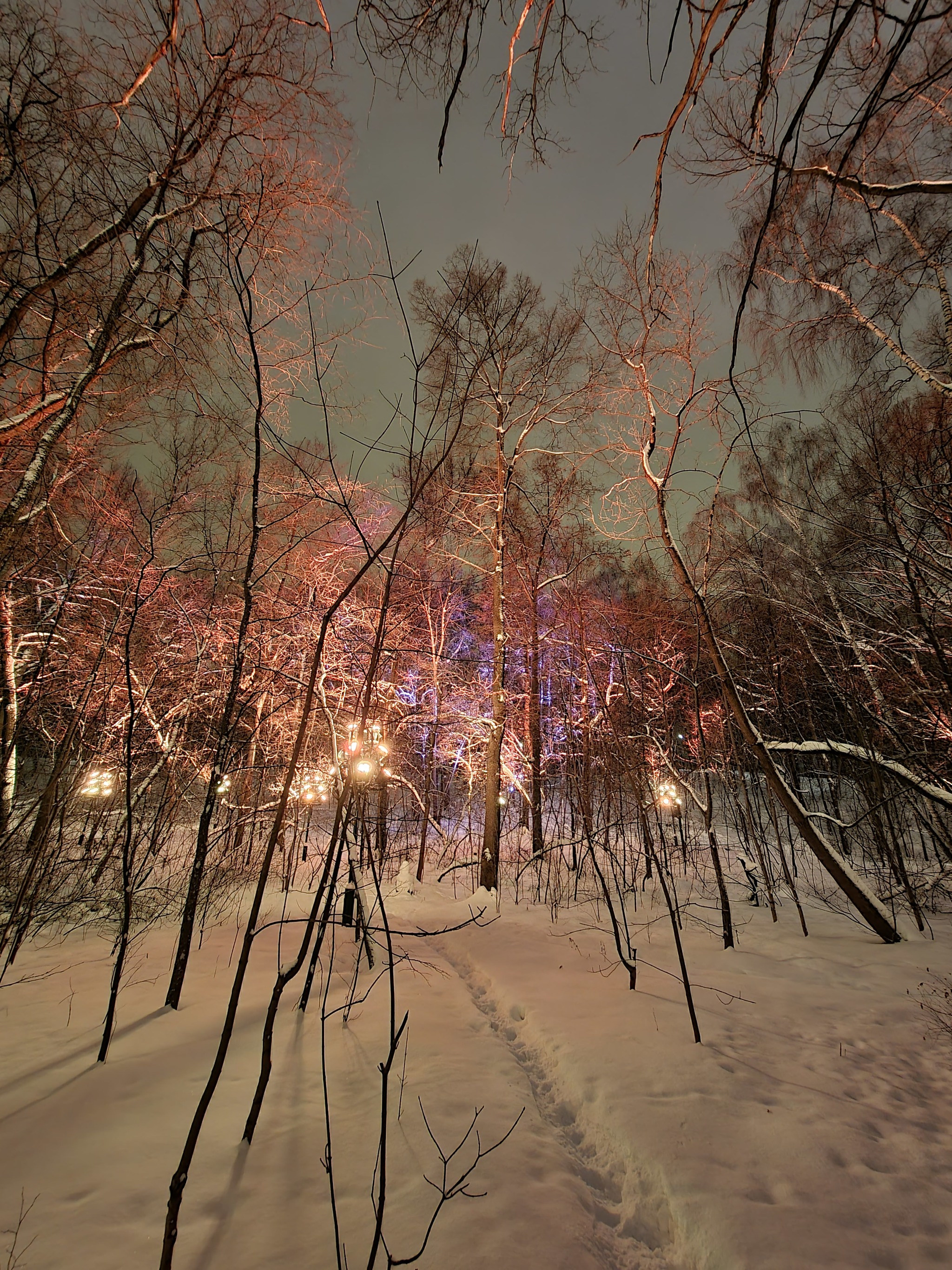 Moscow Cyberpunk - My, Mobile photography, Sparrow Hills, Spotlight, Longpost