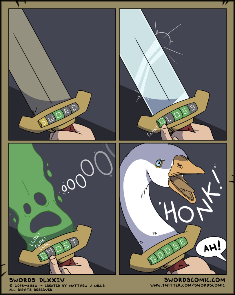 Goose Mode - Гусь, Sword, Picture with text