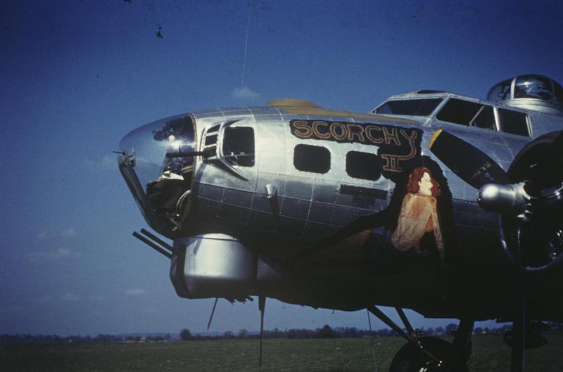 Nose Art – World War II painting #6 - NSFW, My, Pin up, Airplane, Historical photo, Aviation, Military history, The Second World War, Bomber, Boeing B-17, Longpost, Nose Art