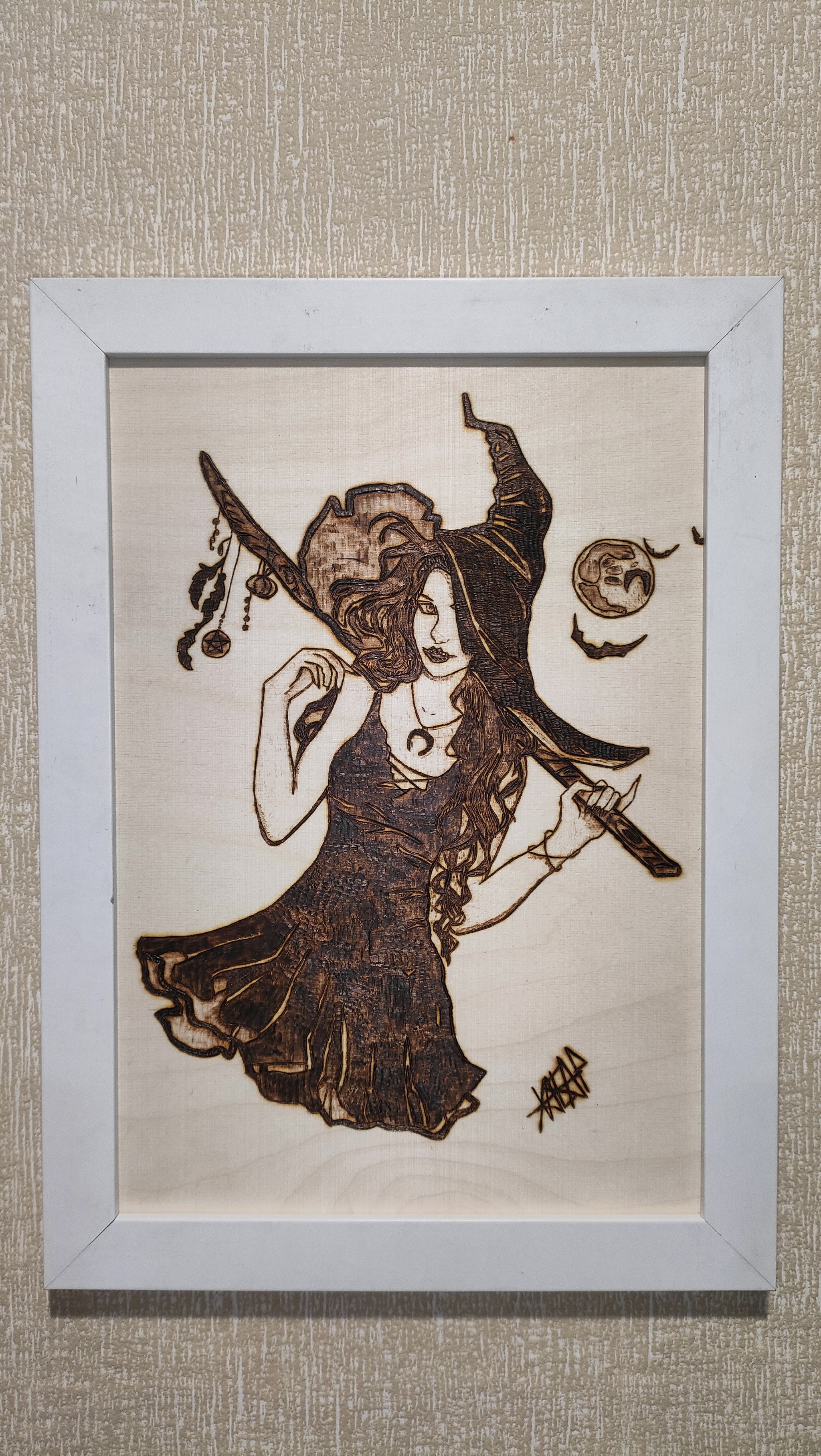 They ordered me this Witch! - My, Pyrography, Art, Woodworking, Handmade, Needlework without process