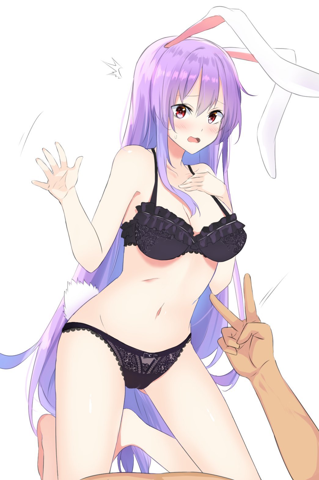 Reisen Udongein Inaba - NSFW, Touhou, Reisen Udongein Inaba, Anime Art, Аниме, Xialuluo, Нижнее белье, Сиськи, Панцу, Рисованная эротика, Эротика