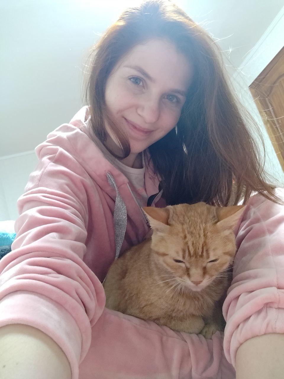 A post of thanks from me with a cat - My, cat, Life stories, Redheads, Longpost, Found a home