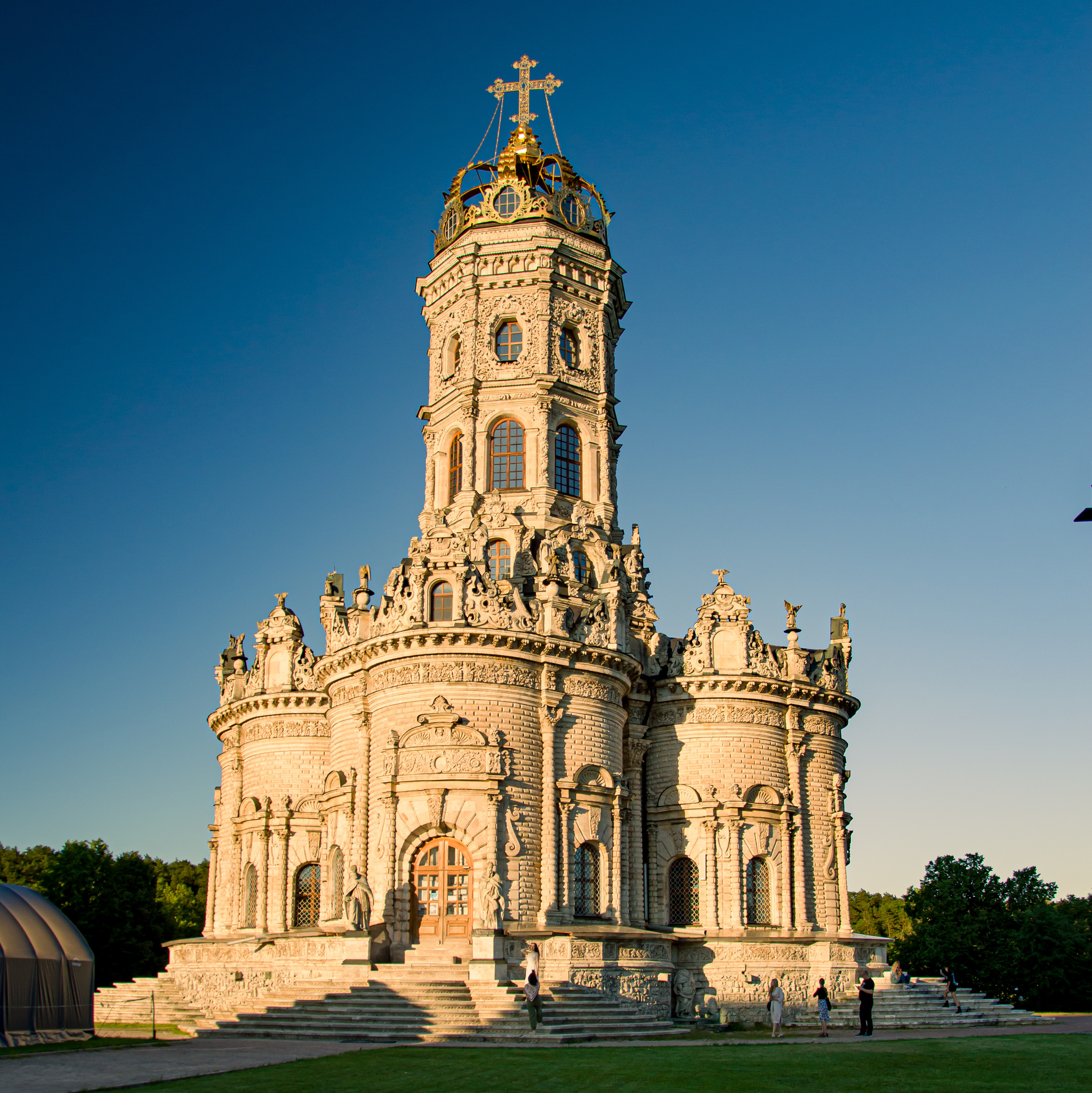 Dubrovitsa Manor. Suburbs - My, Temple, Church, Monument, История России, Architecture, Quadcopter, sights, Dji, Aerial photography, Drone, Dubrovitsy, Подмосковье, Travel across Russia, Sunset, Podolsk, Video, Longpost