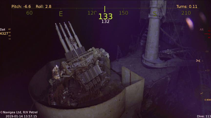 The American aircraft carrier USS Wasp (CV-7), which sank at a depth of 4345 meters - Bottom, Depth, Pacific Ocean, Coral, Fleet, Aircraft carrier, The Second World War, Research, Interesting, Robot, The photo, Naval battles, Informative, Rust, Airplane, Longpost, Rv Petrel (research vessel), Paul Allen, Video