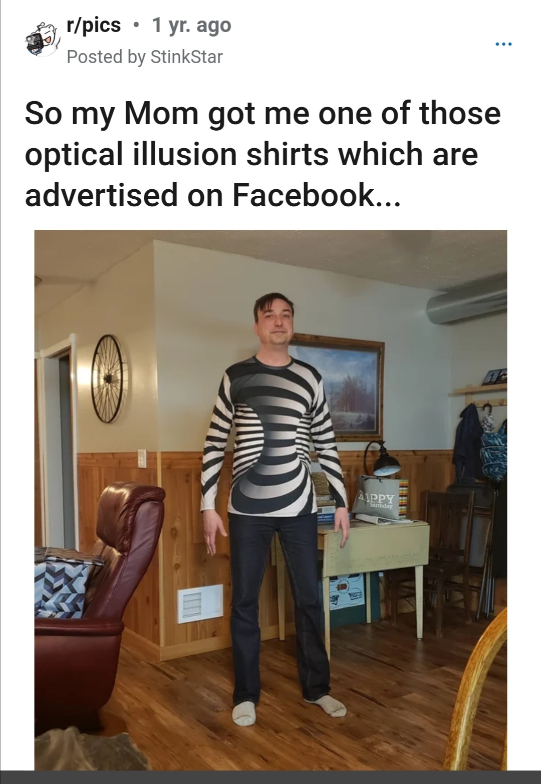 Response to the post The Biggest Optical Illusion I've Ever Seen - T-shirt, Print, Optical illusions, Screenshot, Comments on Peekaboo, Reply to post, Longpost