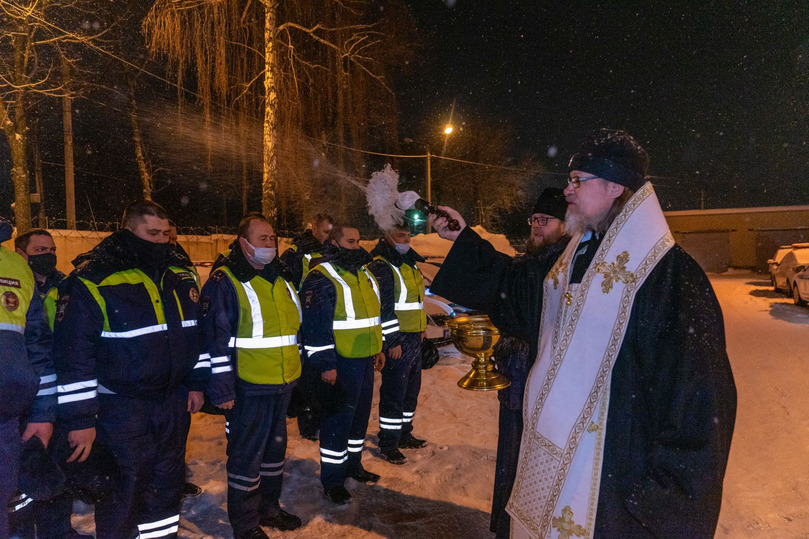 Metropolitan Mark blessed 34 new cars of the Ryazan traffic police - Ryazan, Traffic police, ROC, Consecration, Metropolitan, Longpost