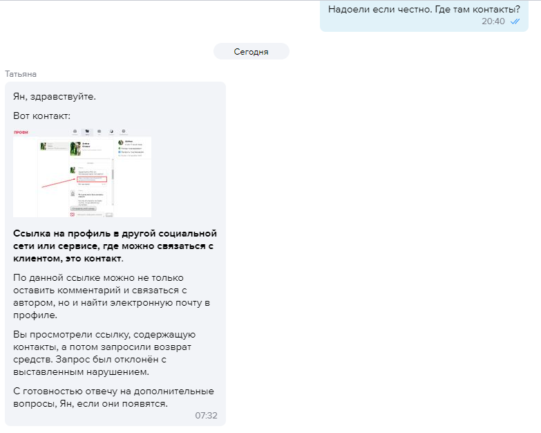 PROFI.RU - We see everything - My, Negative, Support service, Deception, Divorce for money, A complaint, Profi ru, Profiru, Friday tag is mine, Freelance, Work, Mat, Longpost