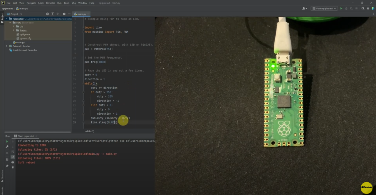 Знакомство с Raspberry Pi Pico (Микроконтроллер RP2040). Настройка PyCharm  и Thonny IDE для работы c Micropython | Пикабу