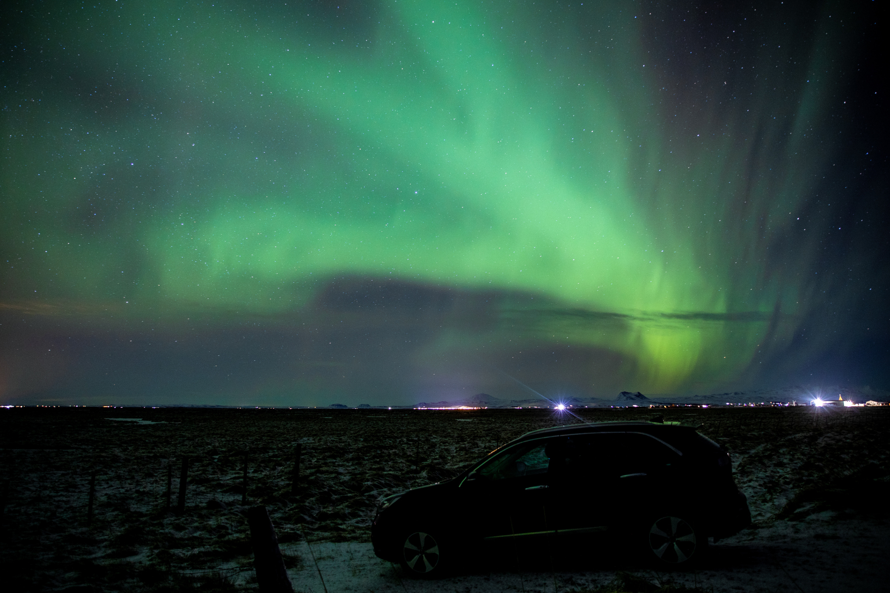 My First Northern Lights - My, Iceland, Polar Lights, Travels, Europe, Vacation, Tourism, Longpost