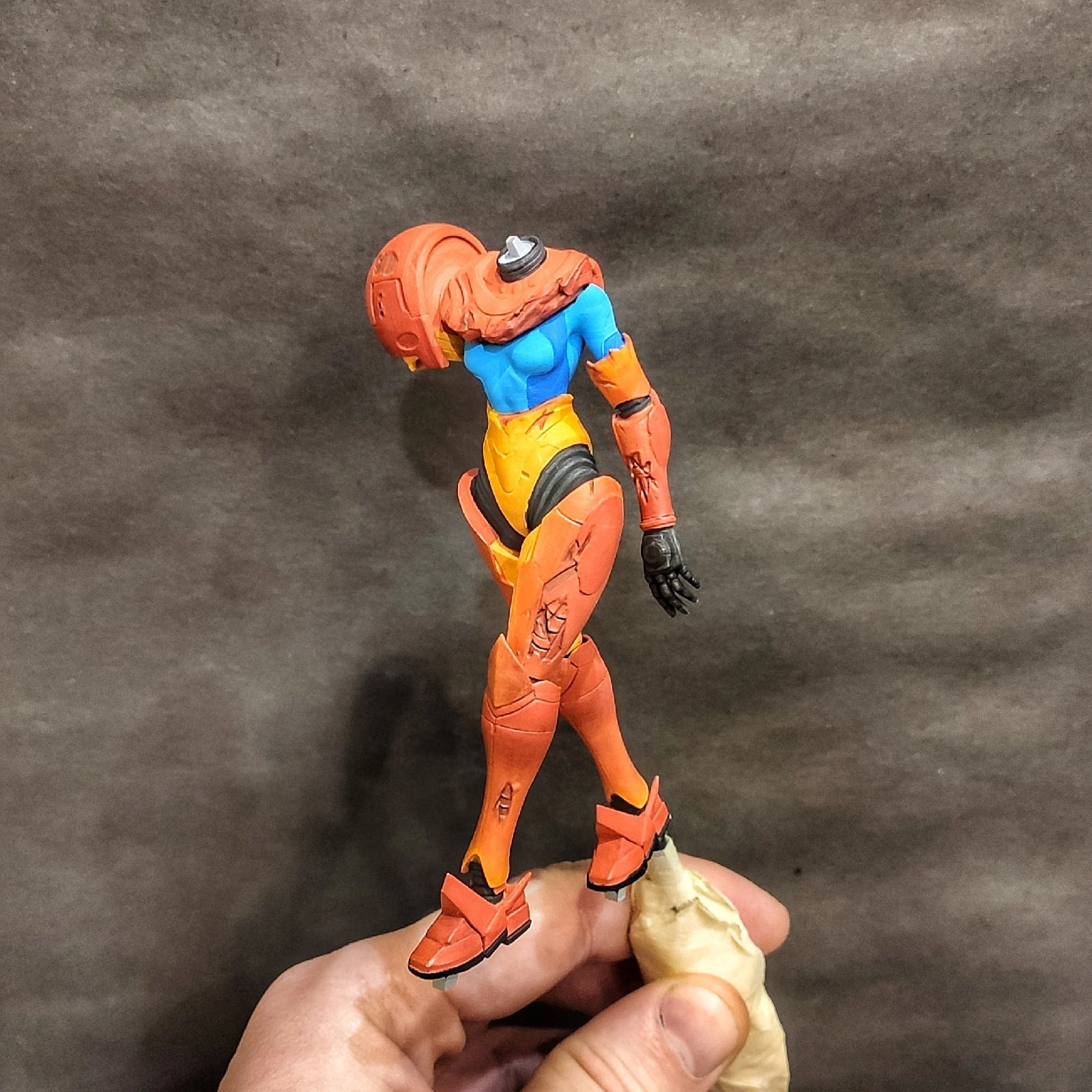 Samus aran - My, 3D printer, Longpost, Airbrushing, Paint, 3D печать, 3D, Painting miniatures, Painting, Collection, Collecting, Metroid, Samus aran