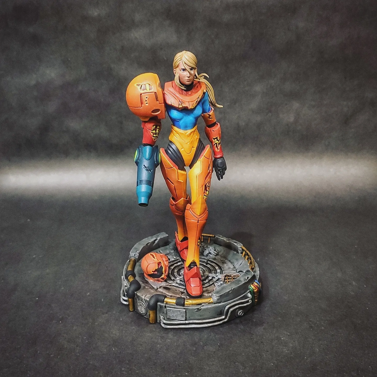 Samus aran - My, 3D printer, Longpost, Airbrushing, Paint, 3D печать, 3D, Painting miniatures, Painting, Collection, Collecting, Metroid, Samus aran