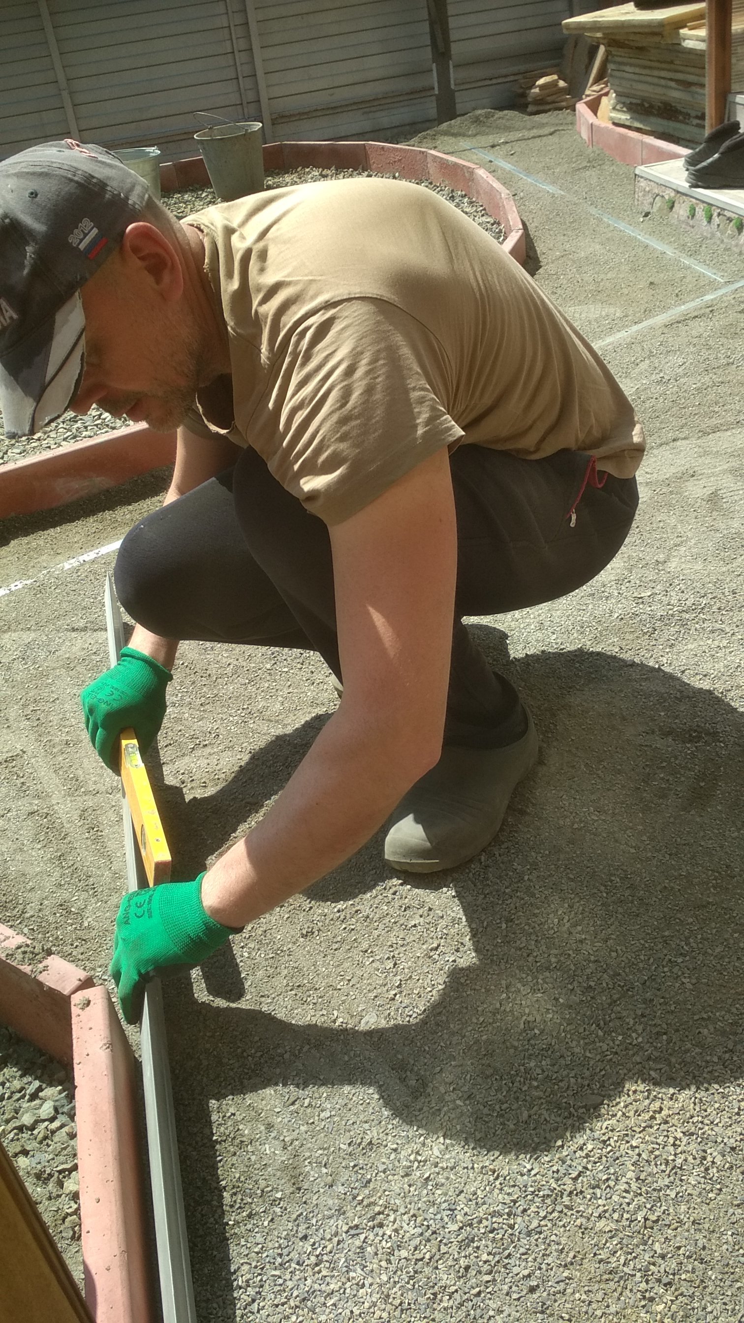 Sandstone laying (or how not to do it) - My, Construction, Building, Repair, Mat, Video, Longpost