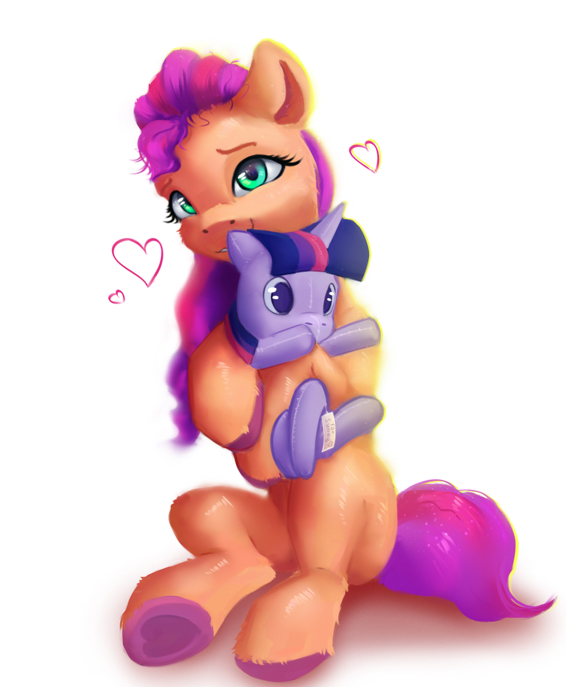 Санни нашла плюшевую Твайли - My Little Pony, Sunny Starscout, Twilight sparkle, PonyArt, Itssim