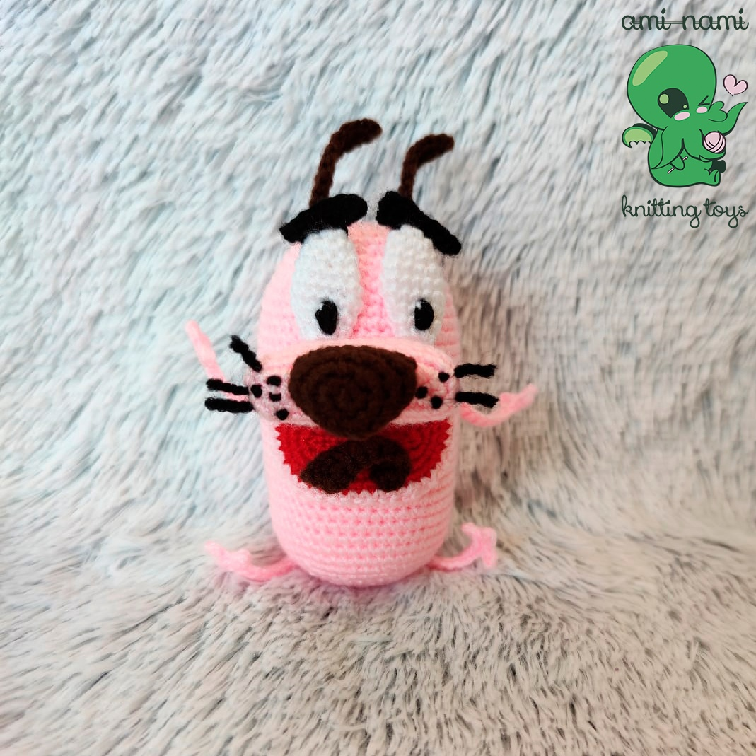 Courage Amigurumi - My, Amigurumi, Needlework without process, Cowardly Dog, Longpost