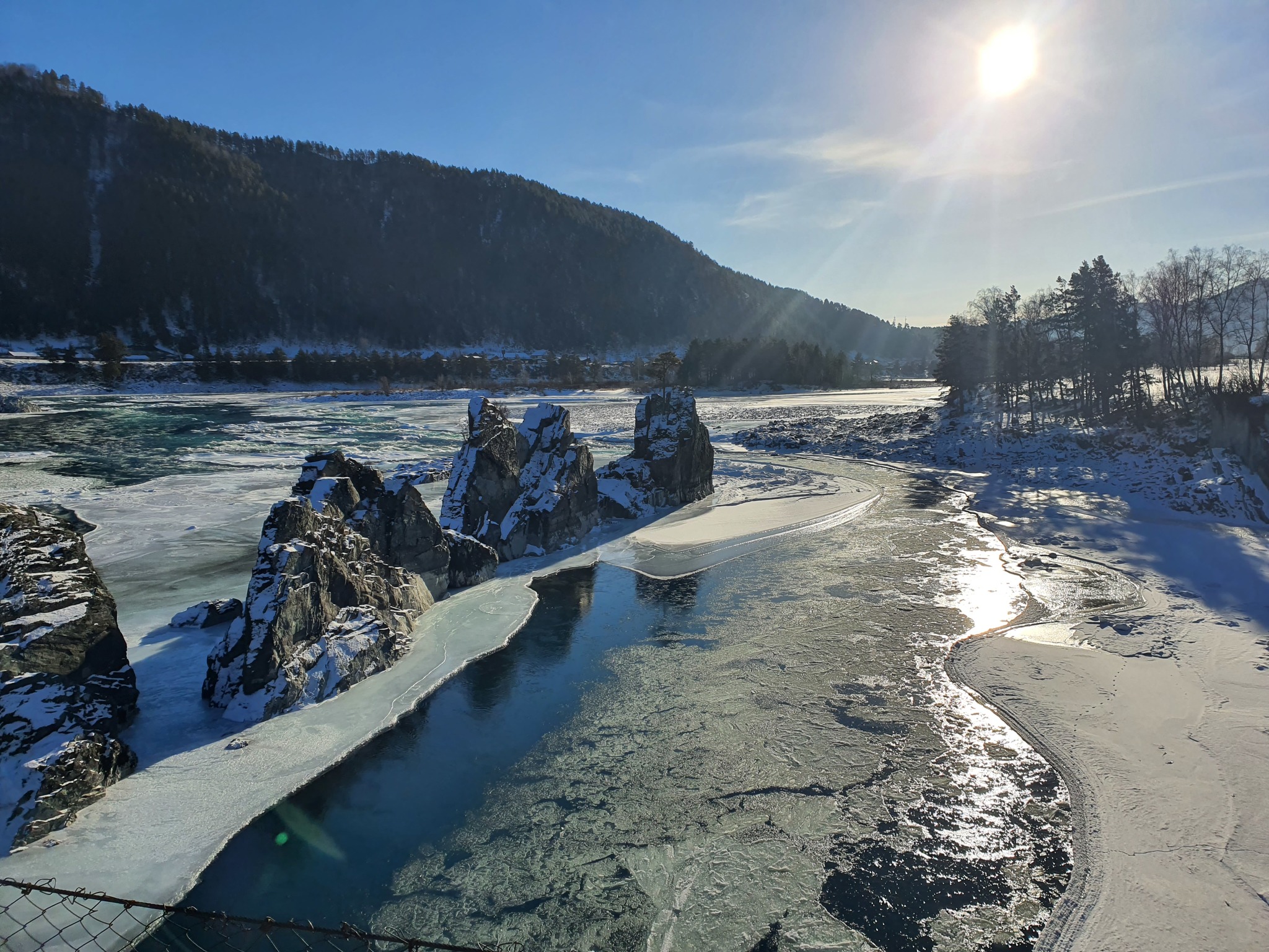 Зубы дракона. Село Элекмонар. Республика Алтай - Моё, Природа, Река, Республика Алтай, Катунь, Длиннопост