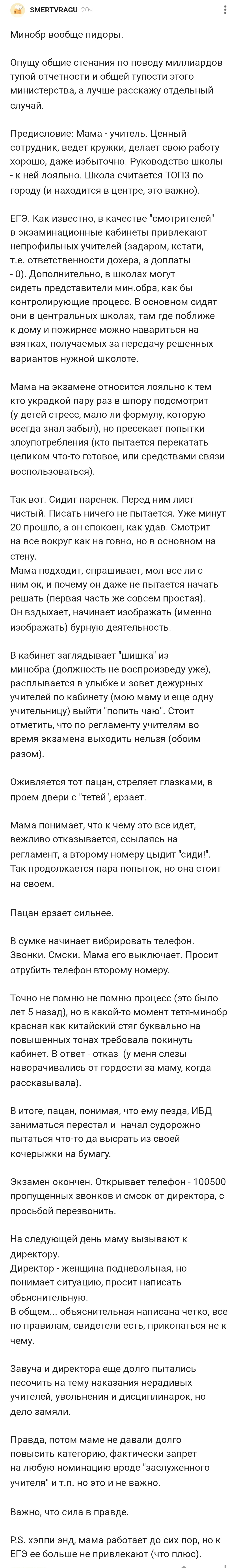 Как некоторые сдают ЕГЭ - Комментарии, Комментарии на Пикабу, Истории из жизни, Министерство правды, Образование, ЕГЭ, Мат, Экзамен, Учитель, Длиннопост