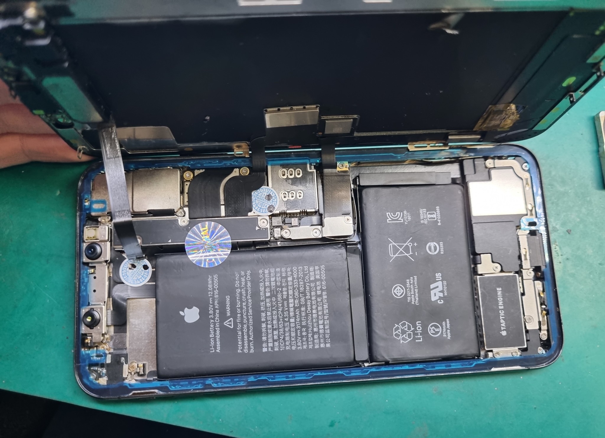 Continuation of the post Repair to victory.  Protected Iphone XS Max after water. Part 3 xD - My, Moscow, Repair of equipment, Ремонт телефона, Recessed phone, Recovery, Micro soldering, Rebolling, Jumper, iPhone, Xs max, Apple, Mat, Longpost