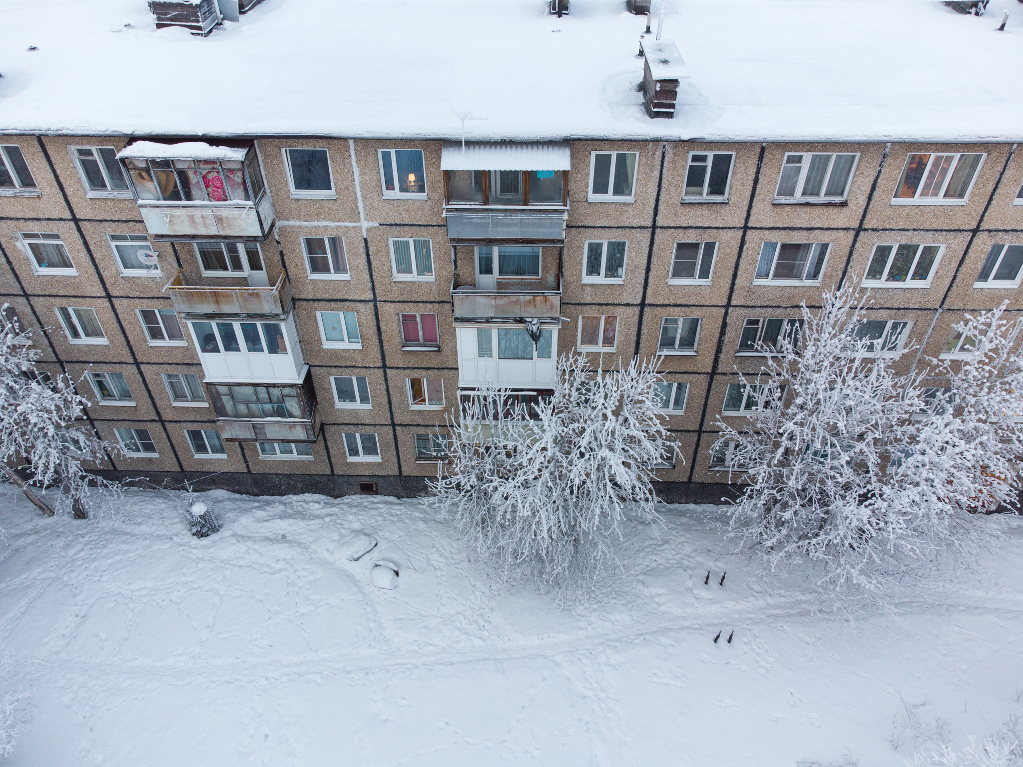 Khrushchevki in Murmansk - My, Murmansk, Murmansk region, Kola Peninsula, Architecture, North, Winter, Longpost