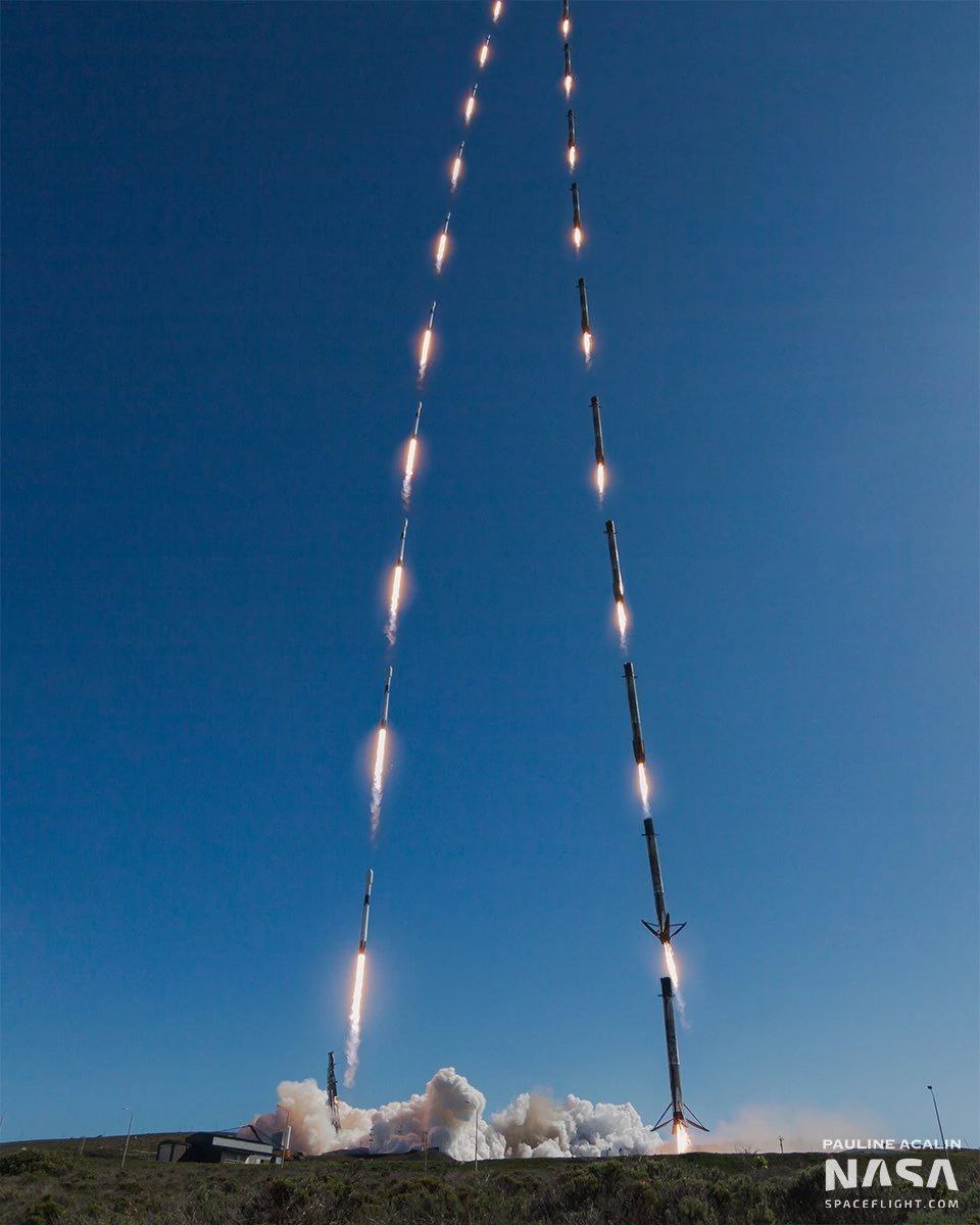 SpaceX. Take-off and landing of the NROL-87 mission in one photo - Spacex, Elon Musk