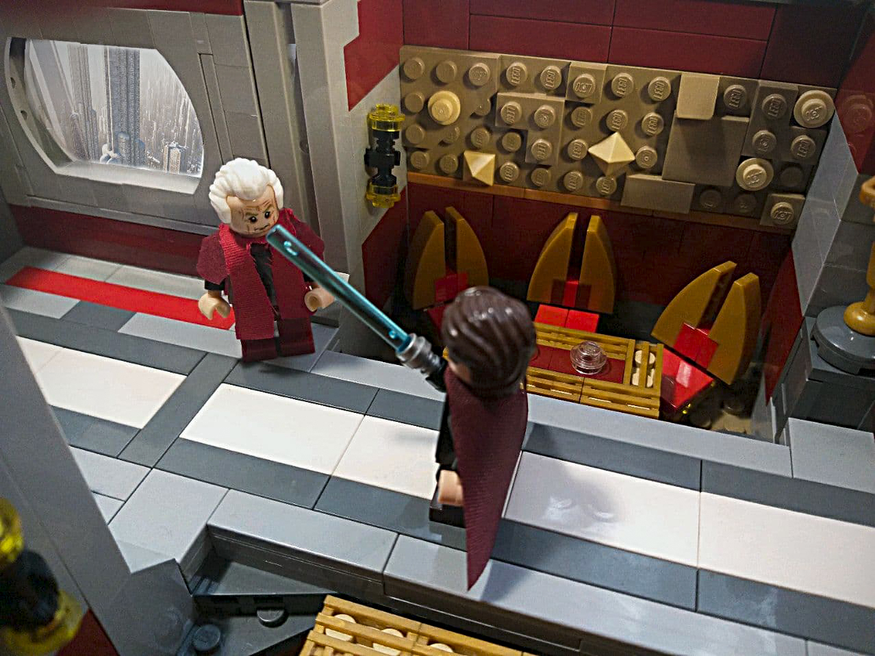 LEGO самоделка. Модель офиса  Палпатина. Star wars - Моё, LEGO, Конструктор, Самоделки, Архитектура, Star Wars, Император Палпатин, Масштабная модель, Длиннопост