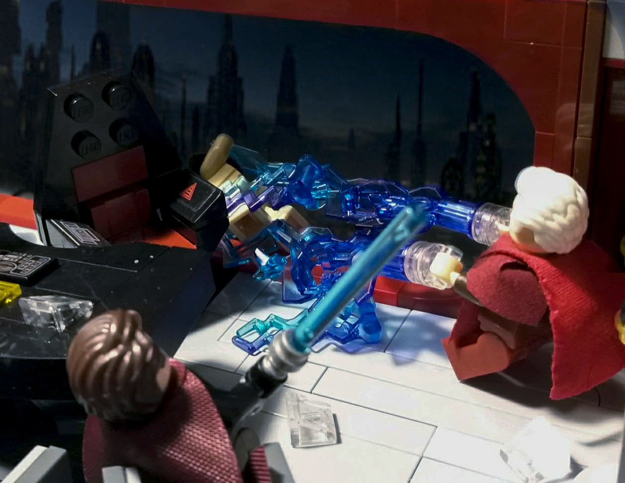 LEGO самоделка. Модель офиса  Палпатина. Star wars - Моё, LEGO, Конструктор, Самоделки, Архитектура, Star Wars, Император Палпатин, Масштабная модель, Длиннопост