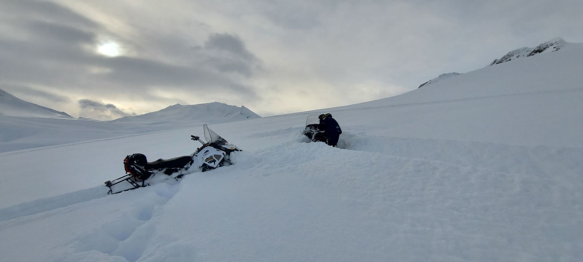 Some fresh snow - My, Kamchatka, Snowmobile, Longpost