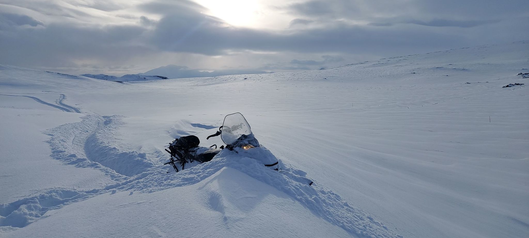 Some fresh snow - My, Kamchatka, Snowmobile, Longpost