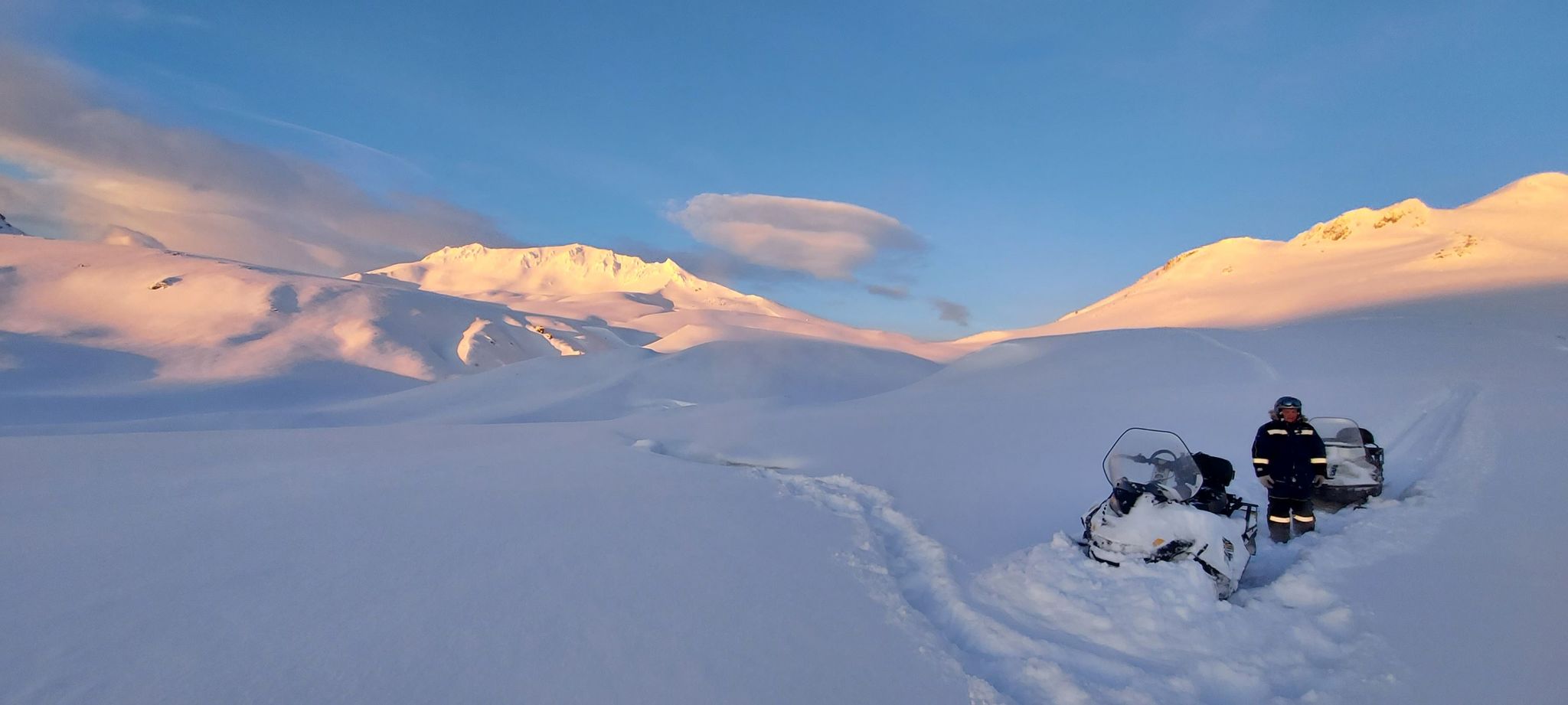 Some fresh snow - My, Kamchatka, Snowmobile, Longpost