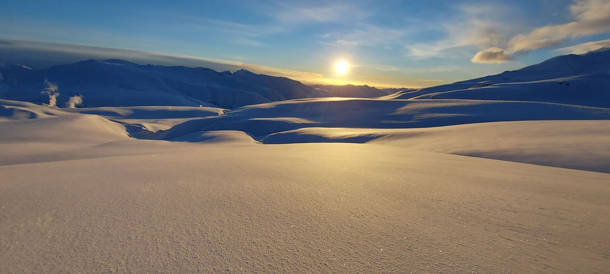 Some fresh snow - My, Kamchatka, Snowmobile, Longpost