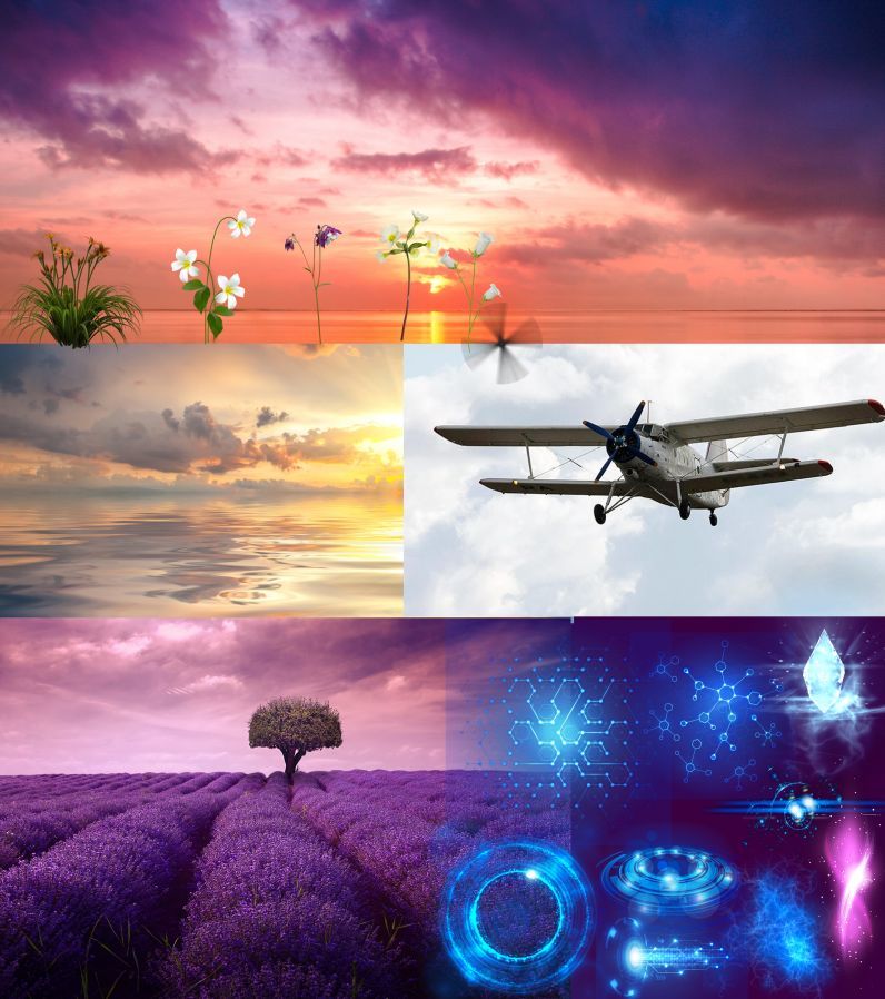 An-2 sprays torsion fields at sunset - My, Photoshop, Collage, An-2, Longpost