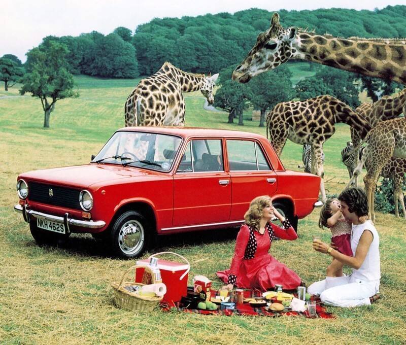 Advertising VAZ-2101 Zhiguli1970s - Advertising, Vaz-2101, Giraffe, Zhiguli