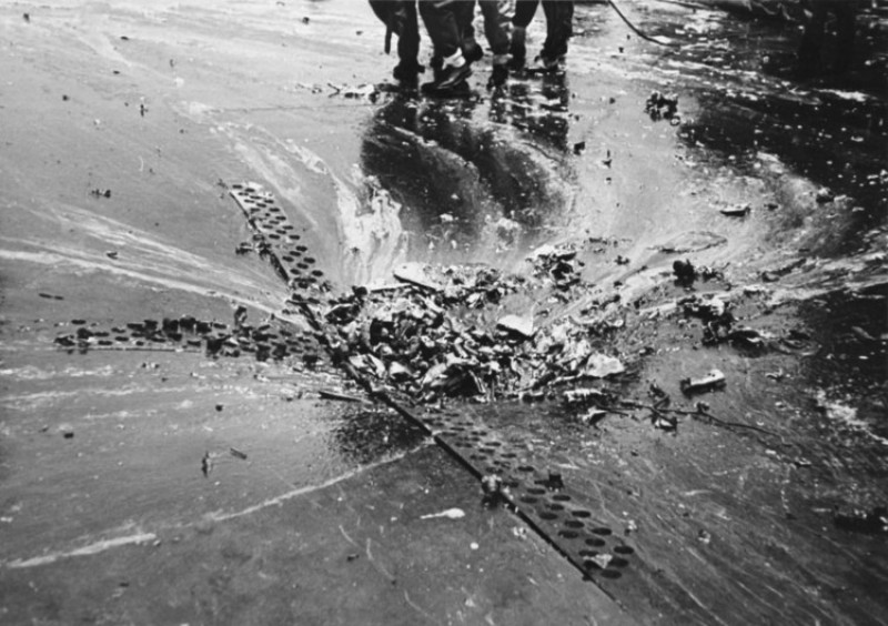 British aircraft carrier Formidable burns after a kamikaze attack, May 4, 1945 - Aircraft carrier, Great Britain, Kamikaze, The photo, Story, Longpost