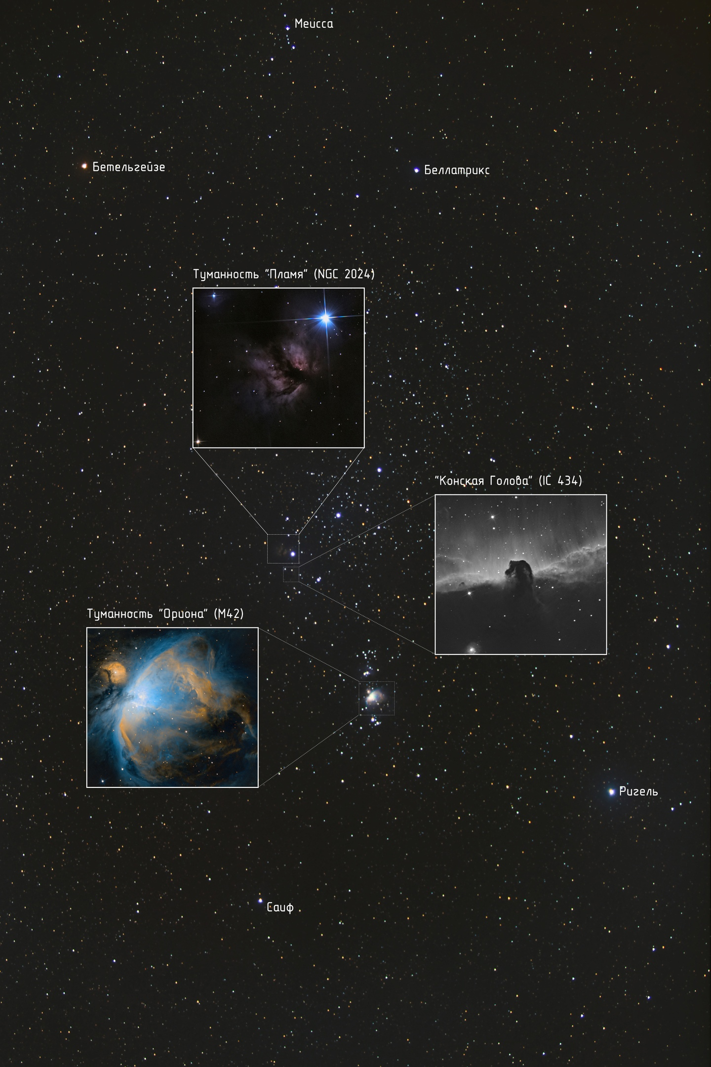 Orion - My, Astrophoto, Astronomy, Stars, Space, Orion, Constellations, Universe, The science, Longpost