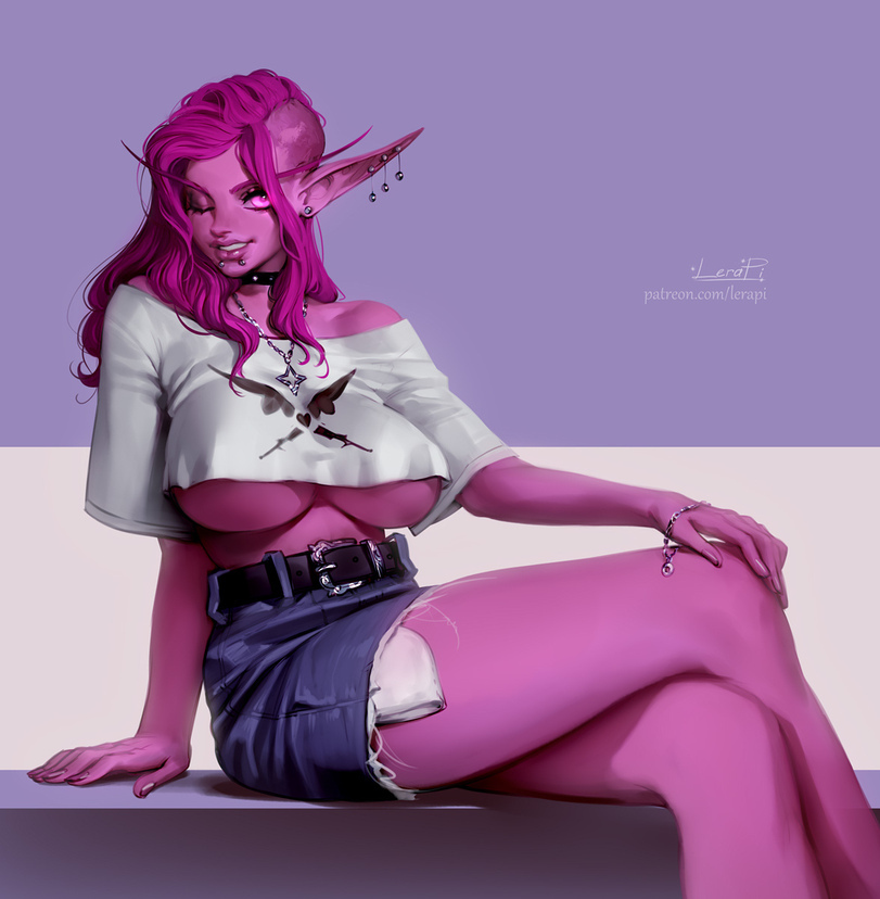 Meat and Dairy Night Elves - NSFW, Lerapi, Art, Hand-drawn erotica, Games, Warcraft, World of warcraft, Night elfs, Longpost